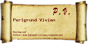 Perlgrund Vivien névjegykártya